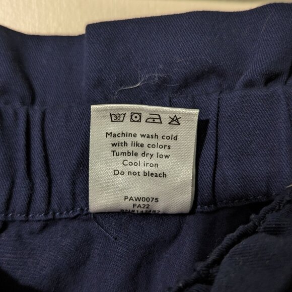 Draper James Pull On Navy Blue 100% Cotton Pants - Picture 6 of 8